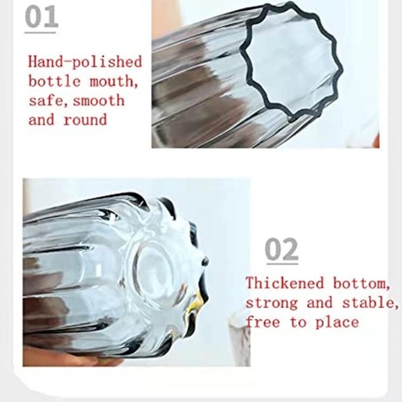 Iridescent Crystal Vase 8.7”- Stylish Decorative Bud Container for Home & Office - Picture 8 of 11